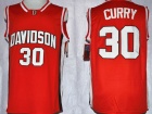 Davidson Wildcat #30 Stephen Curry Red College Basketball Jerseys