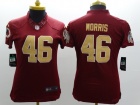 Women Washington Redskins #46 Alfred Morris Red With Gold Number Nike Limited Jerseys