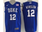 Duke Blue Devils #12 Winslow Blue 2015 ACC Patch NCAA Authentic Basketball Performance Jerseys