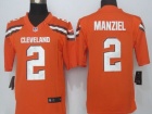 Cleveland Browns #2 Johnny Manziel Orange New Style Nike Limited Jerseys