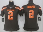 Nike Cleveland Browns #2 Johnny Manziel Orange Women Limited Jersey