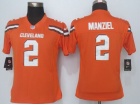 Nike Cleveland Browns #2 Johnny Manziel Orange Women Limited Jersey