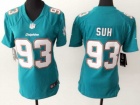 Nike Women Miami Dolphins #93 Ndamukong Suh Green Jersey