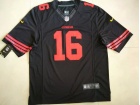 San Francisco 49ers #16 Joe Montana Black Nike Limited Jersey