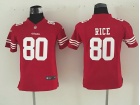 Nike Youth San Francisco 49ers #80 Jerry Rice Red Jerseys