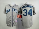 Seattle Mariners #34 Felix Hernandez Grey Cool Base Jersey