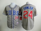 Chicago Cubs #24 Dexter Fowler Grey Cool Base Jersey