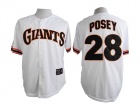 San Francisco Giants #28 Buster Posey White Turn Back 1989 Jersey