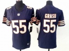 Nike Chicago Bears #55 Hroniss Grasu Blue Women Jersey