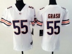 Nike Chicago Bears #55 Hroniss Grasu White Women Jersey