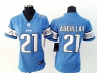 Nike Detroit Lions #21 Ameer Abdullah Blue Women Jersey