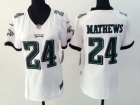 Nike Philadelphia Eagles #24 Ryan Mathews White Women Jersey