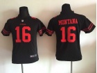 Nike Youth San Francisco 49ers #16 Joe Montana Black Jersey