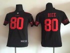 Nike Youth San Francisco 49ers #80 Jerry Rice Black Jersey