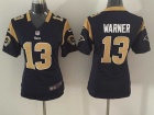 Nike Women St.Louis Rams #13 Kurt Warner Blue Jersey