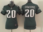 Nike Women Philadelphia Eagles #20 Brian Dawkins Green Jerseys