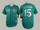 Seattle Mariners #15 Kyle Seager Green Cool Base Jerseys