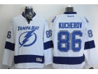 Tampa Bay Lightning #86 Nikita Kucherov White Hockey Jerseys