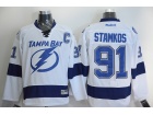 Tampa Bay Lightning #91 Steven Stamkos White Hockey Jerseys