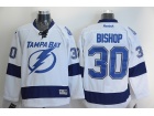 Tampa Bay Lightning #30 Ben Bishop White Hockey Jerseys