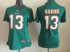 Nike Women Miami Dolphins #13 Dan Marino Green Jersey