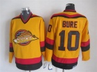 Vancouver Canucks #10 Pavel Bure Yellow Throwback Vintage CCM Jersey