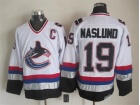 Vancouver Canucks #19 Markus Naslund White Throwback Vintage CCM Jersey