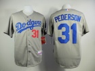 Los Angeles Dodgers #31 Joc Pederson Grey Cool Base Jerseys