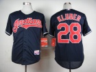 Cleveland Indians #28 Corey Kluber Blue Cool Base Jerseys