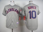 Cleveland Indians #10 Yan Gomes Grey Cool Base Jerseys