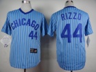 Chicago Cubs #44 Anthony Rizzo Blue With White Strips 1988 Turn Back The Colock Jersey