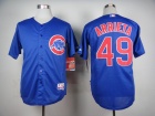 Chicago Cubs #49 Jake Arrieta Blue Cool Base Jersey