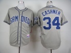 San Diego Padres #34 Andrew Cashner Grey Cool Base Jerseys