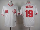 Cincinnati Reds #19 Joey Votto White 1990 Turn Back The Clock Jersey