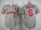 St. Louis Cardinals #6 Stan Musial Grey 1978 Turn Back The Clock Jersey