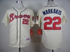 Atlanta Braves #22 Nick Markakis Cream Cool Base Jersey