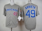 Chicago Cubs #49 Jake Arrieta Grey 1990 Turn Back The Clock Jersey