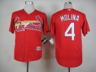 St. Louis Cardinals#4 Yadier Molina Scarlet 2015 Cool Base Jersey