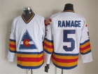 Colorado Avalanche #5 Rob Ramage White CCM Throwback Jersey