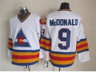 Colorado Avalanche #9 Lanny Mcdonald White CCM Throwback Jersey