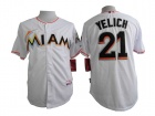 Miami Marlins #21 Yelich White Cool Base Jerseys