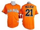 Miami Marlins #21 Christian Yelich Orange Cool Base Jerseys