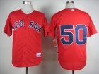 Boston Red Sox #50 Mookie Betts Red Cool Base Jersey