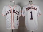 Huston Astros #1 Correa Carlos White Cool Base Jerseys