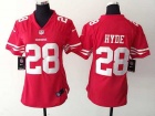 Nike San Francisco 49ers #28 Carlos Hyde Red Women Jersey