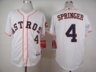 Huston Astros #4 George Springer White Cool Base Jerseys