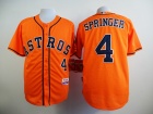 Huston Astros #4 George Springer Orange Cool Base Jerseys