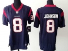 Nike Houston Texans #8 Will Johnson Blue Women Jersey