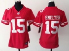 Nike San Francisco 49ers #15 DeAndre Smelter Red Women Jersey