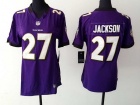 Nike Baltimore Ravens #27 Asa Jackson Purple Women Jersey